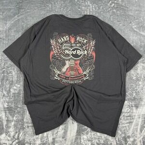 Y2K Pittsburgh Hard Rock Cafe 50th Anniversary‎ Black Graphic T-Shirt